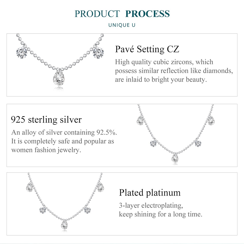 Water Drops CZ Necklace