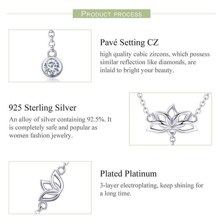 Elegant Lotus Pendant Necklace